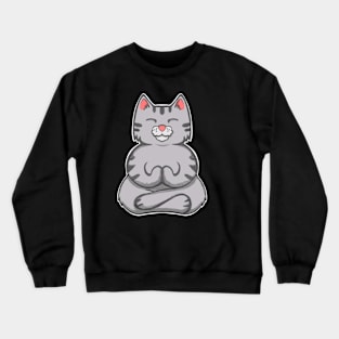 Yoga Cat Meditating Zen Cat Crewneck Sweatshirt